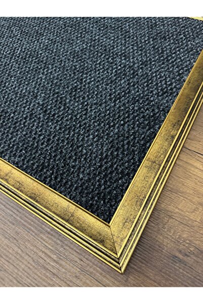 Santara Avnagard Gold Unbreakable Framed Door Mat Made of Thick Carpet