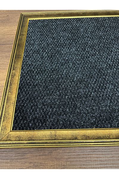Santara Avnagard Gold Unbreakable Framed Door Mat Made of Thick Carpet