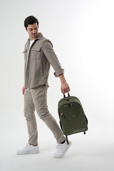Cambridge Polo Club Lightweight Waterproof Daily Backpack - School Bag Khaki