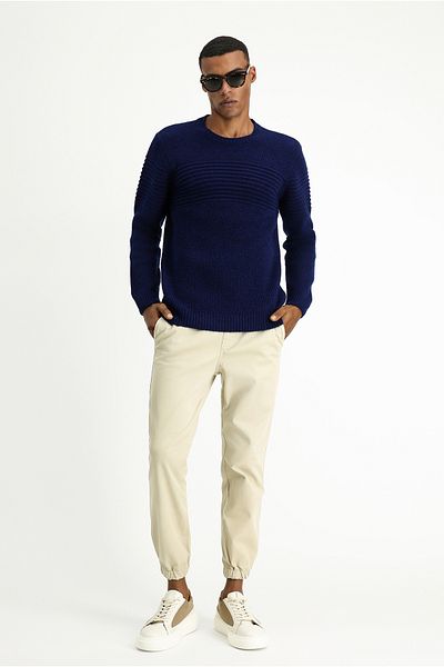 Kiğılı Crew Neck Regular Fit Patterned Knitwear Sweater
