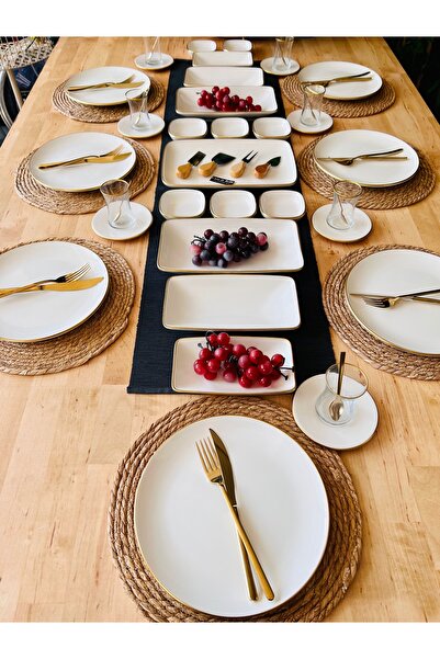 CASA DE BELLA Gold Modern 12 Kişilik 63 Parça Kahvaltı Seti