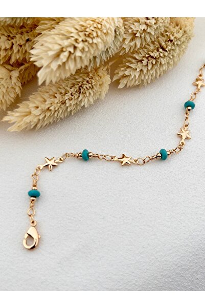 Genel Markalar Turkuaz Boncuklu Yıldız Halhal