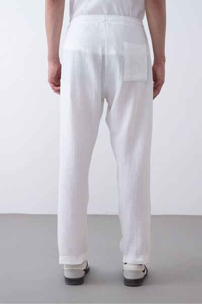 TÜZeMEN Relaxed Cut Muslin Baggy Trousers