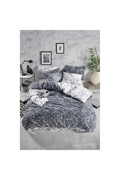 Beğenal Ranforce Light - Mramorni antracit uzorak Duet Personality Set postel...