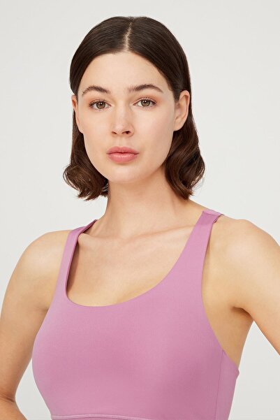 Los Ojos Levandulová sportovní podprsenka s lehkým vyztužením a zadním detailem