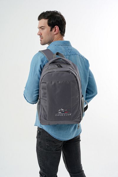 Cambridge Polo Club Unisex Multi-Eye Daily Backpack - School Bag Gray