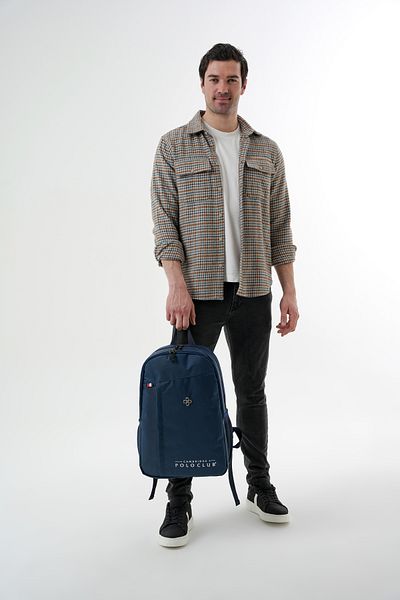 Cambridge Polo Club Lightweight Waterproof Daily Backpack - School Bag Navy Blue