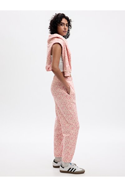 GAP Kadın Pembe Gap × LoveShackFancy Çiçek Desenli Jogger Eşofman Altı