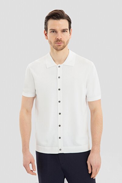 Sabri Özel Ekru Polo Yaka T-Shirt