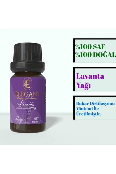 Elegant Lavanta Yağı 10 ml - %100 Saf Ve Doğal - Aromaterapi, Esansiyel, Bitk...