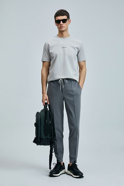 Lufian Pantaloni chino pentru bărbați Pıto Smart Slim Fit verde