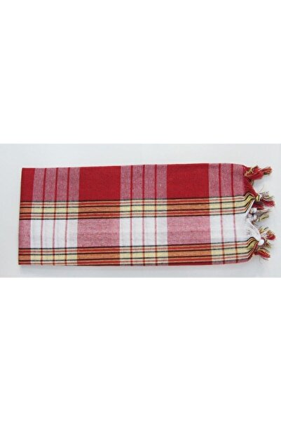 Peştemalcı Levent Klasik Hamam Peştamalı, %100 Pamuk, 80x180 Cm.-kırmızı