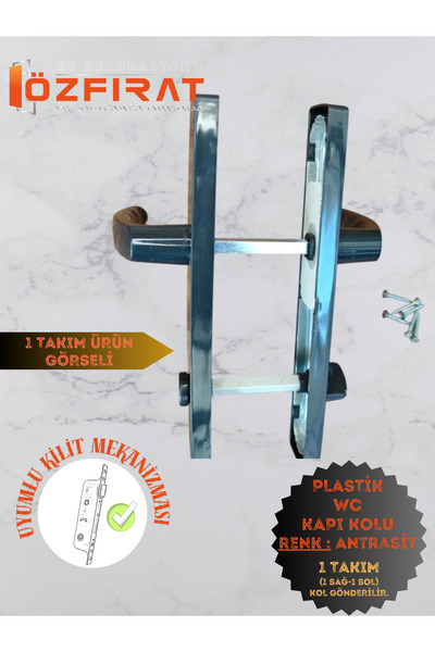 EVA PLAST Pvc Pimapen Plastik Kapı Kolu Tuvalet(WC) / Banyo Plastik Kapı Kolu...