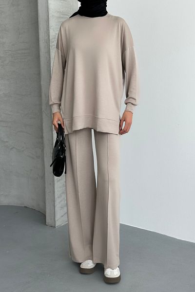 Feela Moda Women's Modal Combed Cotton Oversize Hijab Tunic Set 2020