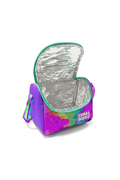Coral High Purple Pink Dog Patterned Thermo Lunchbox 11882