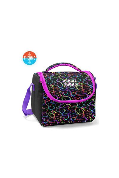 Coral High Cutie termică pentru prânz cu model de inimă multicoloră 22770