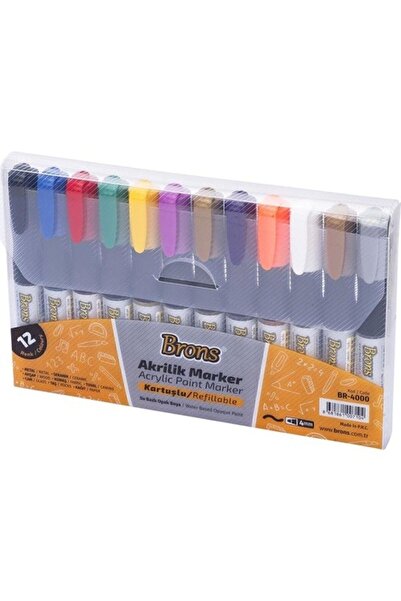 Genel Markalar AKRİLİK MARKER KALEM 12 Lİ