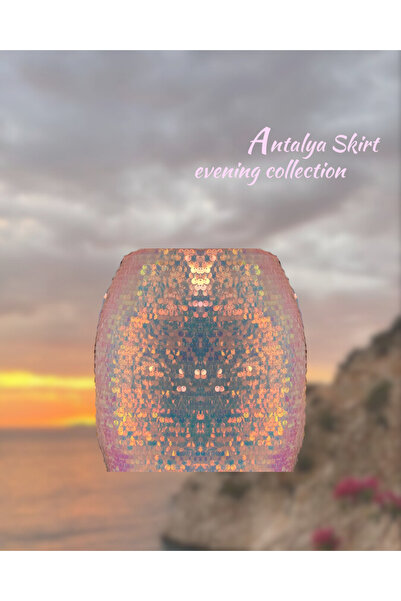 AyBer Textile Pullu Pembe Etek