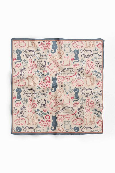 Modabutik Cat Patterned Bandana