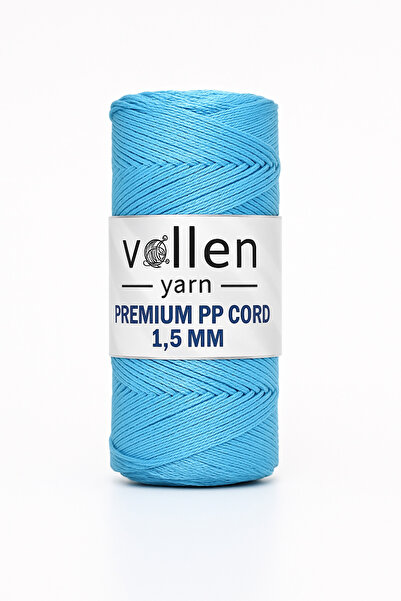 vollen yarn 1.5mm-150mt Polyester Makrome Ipi, Supla Ipi, Çanta Ipi, Bileklik...