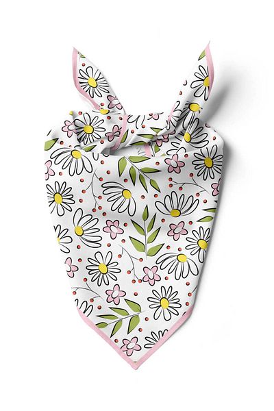 Modabutik E108 Daisy Patterned Bandana