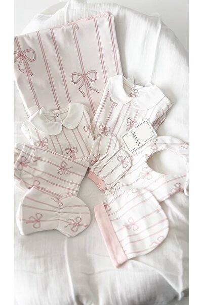 LOVE MAXX Cotton Baby Collar and Bow Tie Set of 8 0-3 Months Newborn Hospital...