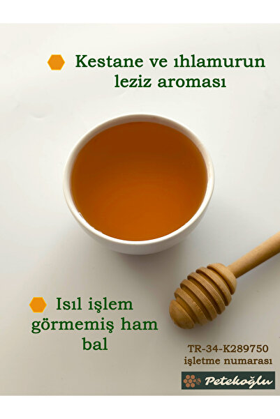 Arı Çiftliği Petekoğlu Petekoğlu 1000g Doğal Kestane-Ihlamur Balı | Kartepe Üretimi | Analizli & Katkısız
