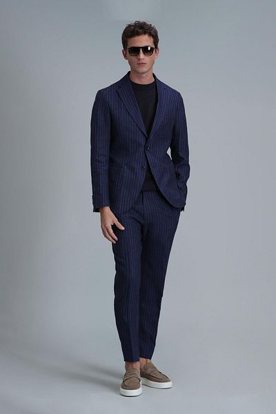 Lufian Jachetă Jak Sport pentru bărbați, slim fit, bleumarin