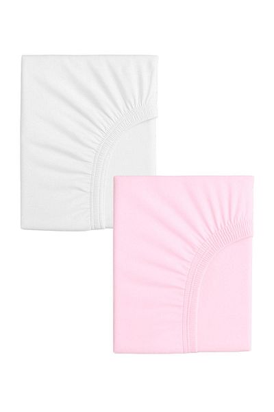 COTENCONCEPT ملاءة سرير أطفال من القماش الممشط مقاس 50 × 90 × 10 سم