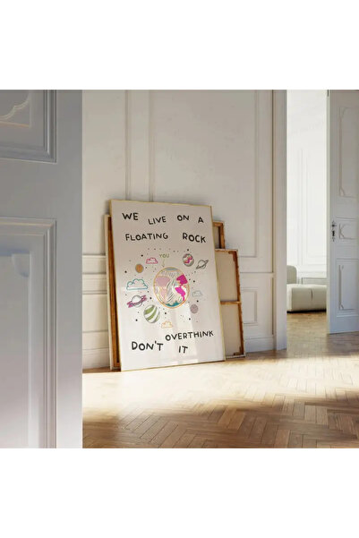 512 STORE Estetik Uzay Tema Gezegenler Çerçevesiz Tablo Poster