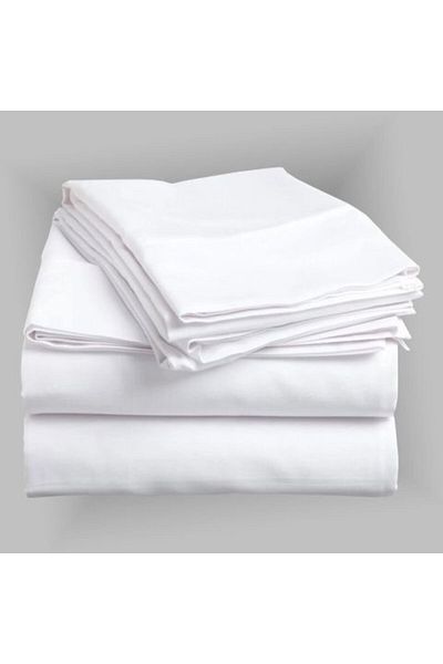 Ralex Ranforce Bed Sheet White 220 x 240 cm