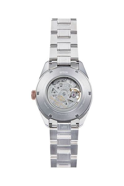 Orient Star Ceas automat bărbătesc din argint, Orient F6F44, japonez, rezervă de putere de 50 de ore, 24 de pietre prețioase