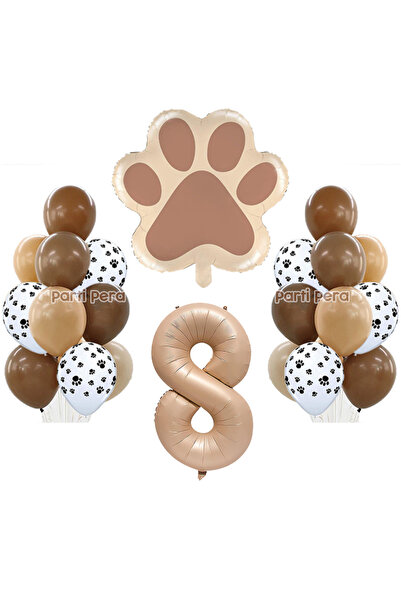 parti pera Pati Folyo Balon Pati Baskılı Balon Pet Kedi Köpek Hayvan Doğum Gü...