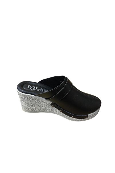 Daye Dámské pantofle na klínovém podpatku s uzavřenou přední částí