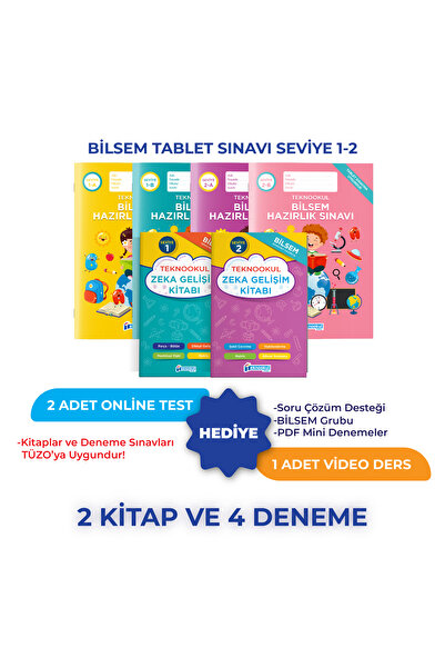 Teknookul Yayınları BİLSEM TABLET SINAVI SEVİYE 1-2