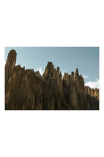 OEM Pictură pe pânză, „Vârfuri stâncoase sub cer albastru”, 70 x 50cm