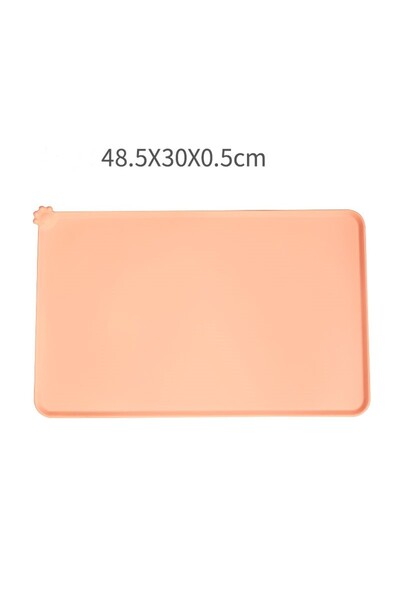 Stef's Cat Silicone Mat for Pets Stef's Cat, Non-Slip, Raised Edges, 48.5x30 cm, Pink