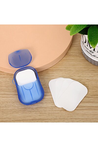 Flippy Mini Box of Soap Paper, Flippy, Disposable, Portable, Suitable for Travels, 20 pieces, Blue