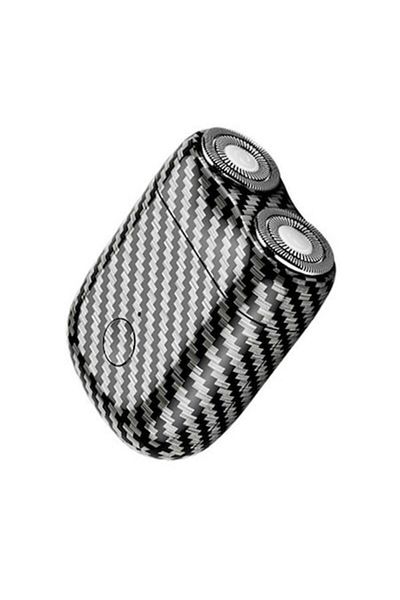 Camy Mini aparat de ras electric, fibră de carbon ABS, portabil, cap rotativ detașabil cu 2 lame din oțel, apă