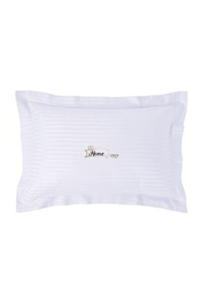 HomePuls Față de pernă din damasc, policombotit, 50x70 cm, dungă de 1 cm cu b...