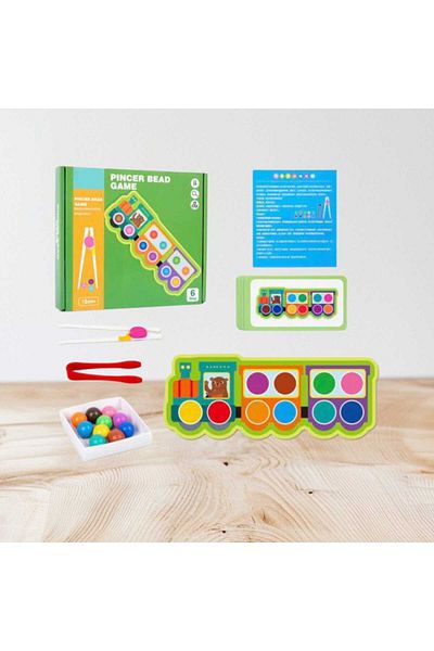 OEM Joc educativ de clasificare culori si motricitate tip Montessori , Model Trenulet, 3+