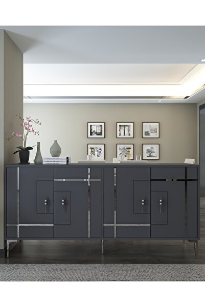 DEMONTE DECOR SİMGEDD (KX180) KONSOL ANTRASİT-GÜMÜŞ