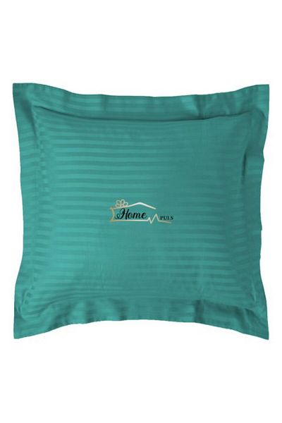 HomePuls Pillowcase Damask Polycotton 1 cm Stripe, 70 x 70 cm, Turquoise