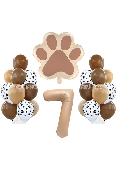 parti pera Pati Folyo Balon Pati Baskılı Balon Pet Kedi Köpek Hayvan Doğum Gü...