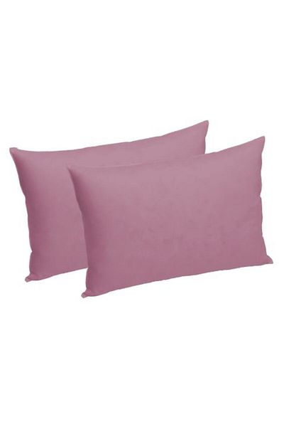 Ralex Set 2 Pillow Covers (Jersey Cotton Knit), 50 x 70 cm, Pink