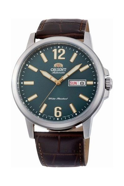 Orient Ceas automat bărbătesc verde, F6922, japonez, oprire secundă