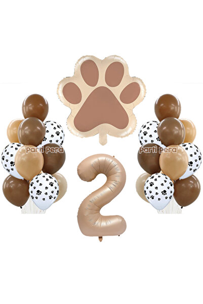 parti pera Pati Folyo Balon Pati Baskılı Balon Pet Kedi Köpek Hayvan Doğum Gü...