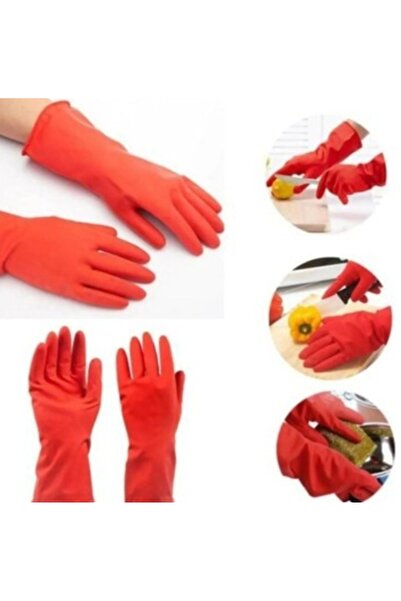 Onton Size S Cleaning Gloves – Natural Latex, Non-Slip Surface, Size 7-7.5