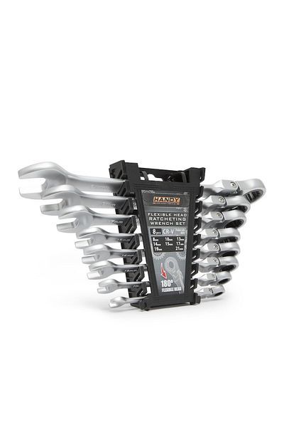 Primlife Set chei cu clichet și cap înclinabil 8, 10, 13, 14, 15, 17, 19, 21 mm