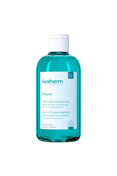 IVATHERM Gel de curățare spumant Ivapur, Ivatherm, pentru ten gras cu acnee, purifică și reduce inflamația,